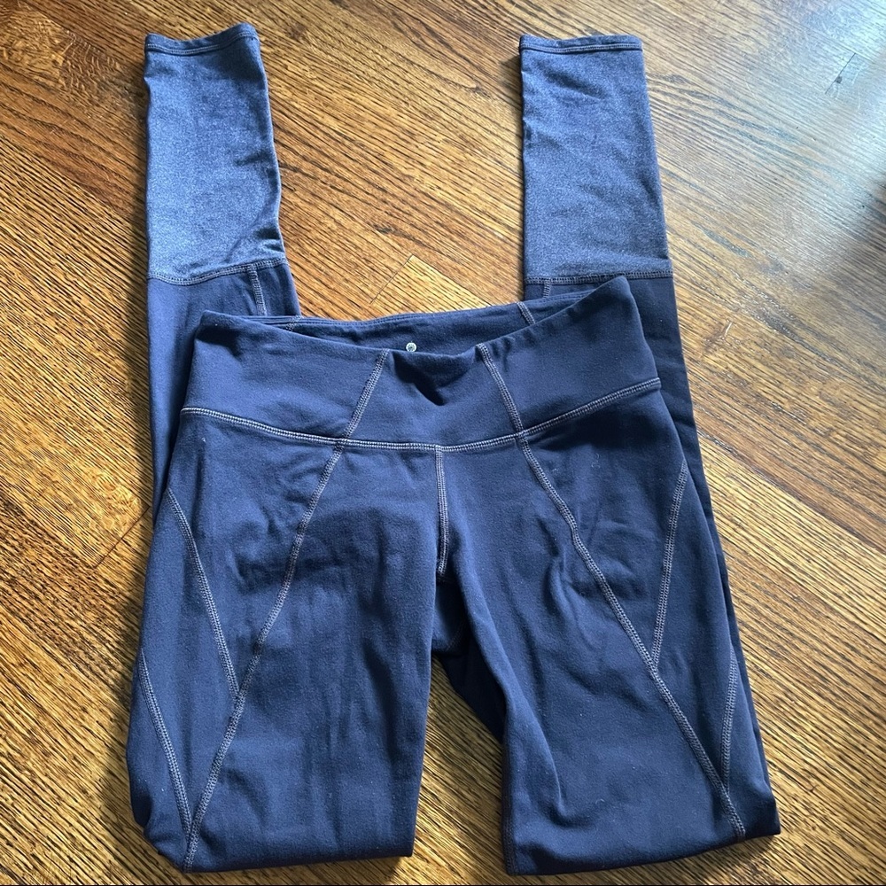 Athleta Navy Plie Leggings - Picture 2 of 7